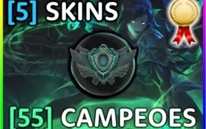 CONTA LOL | UNRANKED | LVL 44 | 55 CHAMPS & 5 SKINS