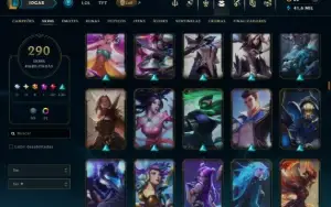 Conta league 290 skins todos campeões - conta no plat