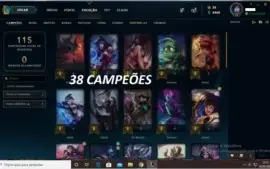 Conta Prata 4 I 8 SKINS I 38 CHAMPZ.