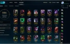CONTA OURO-92 CHAMPIONS COM VÁRIAS SKINS LENDÁRIAS-ULTIMATE