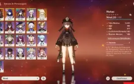 Conta AR16 Hutao + Raiden Shogun + Qiqi + Mona