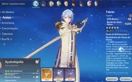 Conta Genshin Impact AR 7 com Ayato + Aquila Favonia