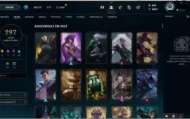 Conta de LOL com todos os campeões, 297 skins e mmr alto