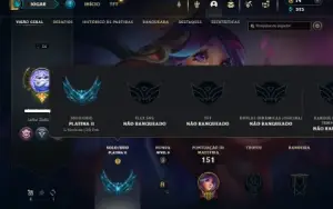 Platina 2 com 70 Champs e 24 Skins +5 Fragmentos
