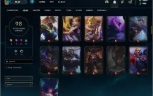 Conta prata 3 com 98 skins NO SERVIDOR N.A COM 2600 RP