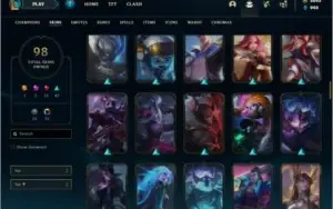 Conta prata 3 com 98 skins NO SERVIDOR N.A COM 2600 RP