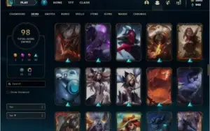 Conta prata 3 com 98 skins NO SERVIDOR N.A COM 2600 RP