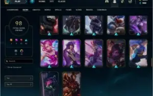 Conta prata 3 com 98 skins NO SERVIDOR N.A COM 2600 RP