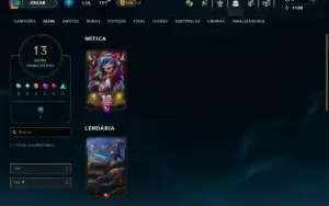 Unranked com 45 Champs e 13 Skins