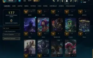 Unranked com 45 Champs e 13 Skins