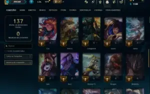 Unranked com 45 Champs e 13 Skins