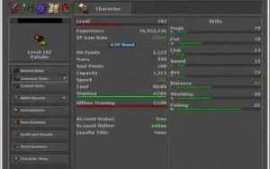 PALLY LVL 102 - VENEBRA NO PVP ( MUNDO VERDE )