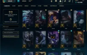 Conta Mestre com 25 Champs e 1 Skin + 8 Fragmentos