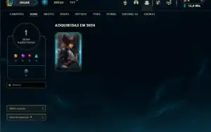 Conta Mestre com 25 Champs e 1 Skin + 8 Fragmentos
