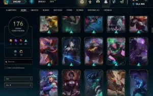 Prata 4 com TODOS os champs e 176 Skins ( MAIN SUP )