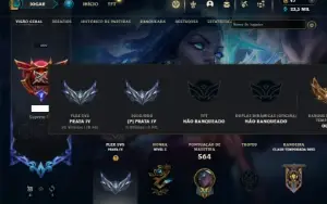 Prata 4 com TODOS os champs e 176 Skins ( MAIN SUP )