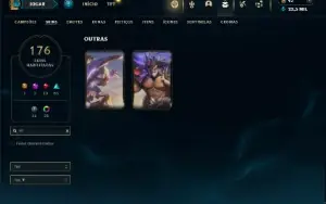 Prata 4 com TODOS os champs e 176 Skins ( MAIN SUP )