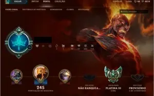 CONTA LEAGUE OF LEGENDS - PLATINA III