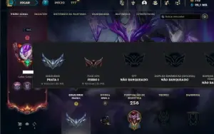 Prata 1 com 105 Champs e 68 Skins + 1 Prestigio ( TOP / JG )