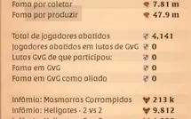Conta de Albion - 573M fama total 95M-PvP/Craft