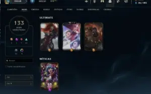 Conta League of Legends - lvl 278 - Todos os campeões