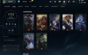 Conta League of Legends - lvl 278 - Todos os campeões