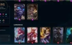 Conta lol ex diamante com 395 skins
