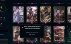Conta lol ex diamante com 395 skins