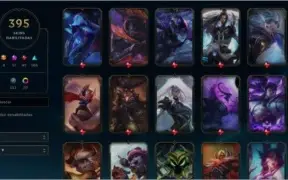 Conta lol ex diamante com 395 skins
