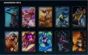 Conta lol d4 Todos os Champs  100 skins  13 PAGINAS DE RUNA
