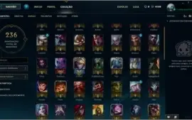 conta ouro v mais de 80 champis e mais de 30 skin