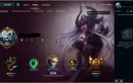 conta ouro v mais de 80 champis e mais de 30 skin