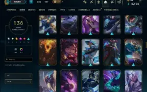 Bronze 4 com TODOS os Champs e 136 Skins (Mais de 100 Jogos)
