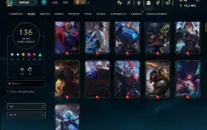 Bronze 4 com TODOS os Champs e 136 Skins (Mais de 100 Jogos)