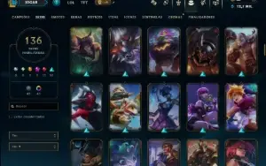 Bronze 4 com TODOS os Champs e 136 Skins (Mais de 100 Jogos)