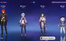 Conta Genshin Impact AR 32 Com Ganyu, Xiao, Diluc E Qiqi