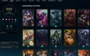 Conta Lol 980 Skins + 247 Chromas + 590 Ícones