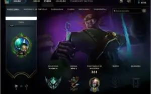 Conta league of legends plat 4 68 skins pra sair logo