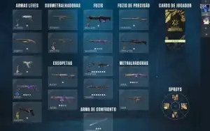 conta valorant (leque, vandal ancifogo e phantom ruina)