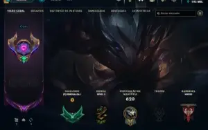 Conta De Lol 1295 Skins Mestre Primeira Etapa