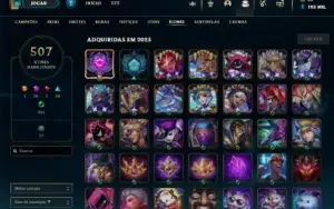 Conta De Lol 1295 Skins Mestre Primeira Etapa