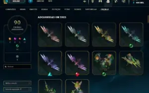 Conta De Lol 1295 Skins Mestre Primeira Etapa
