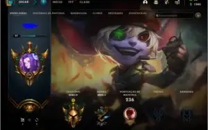 Conta Level 97 com 65 campeões, 20 Skins