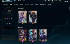 Conta lol todos os campeoes 158 skins