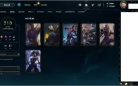 CONTA LOL PLATINA 1, EX DIAMANTE + SKIN JANNA, ELISE VTRIOSA