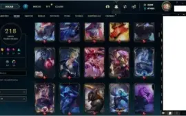 CONTA LOL PLATINA 1, EX DIAMANTE + SKIN JANNA, ELISE VTRIOSA