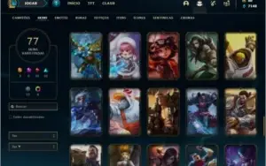 Conta ouro 4 com 103 champs e 77 skins (3 Ultimates)