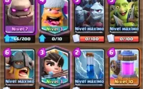 CONTA CLASH ROYALE LVL 12 50% PRO 13, COM 200.000 DE GOLD