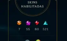 SUPER CONTA LOL 1239 SKINS, 1000 ÍCONES