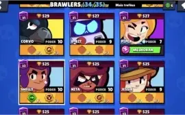 Conta Braw Stars - 18 k; 34/35 brawlers